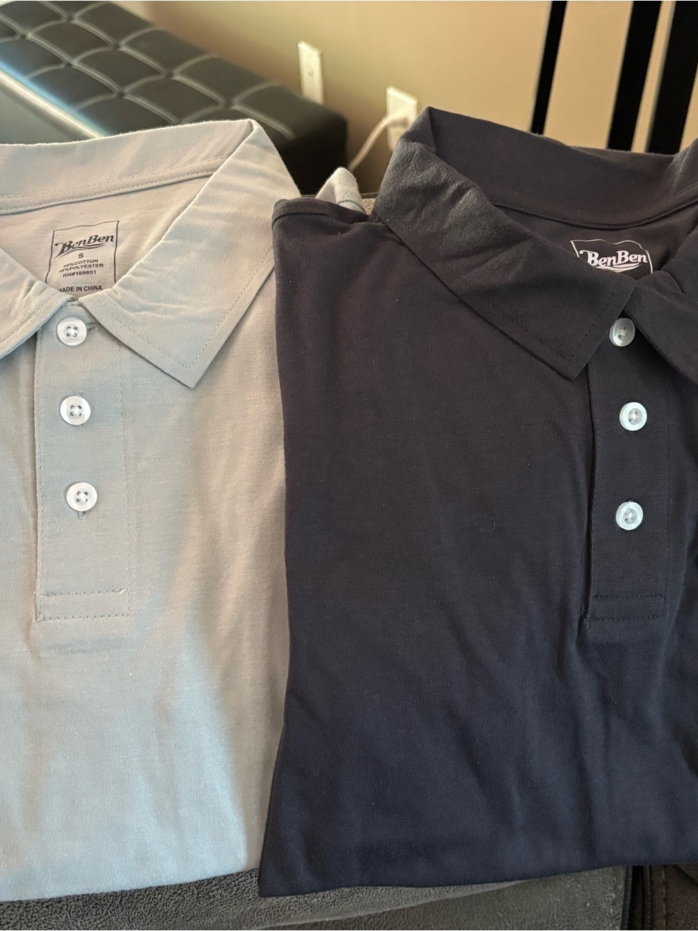 Long-Sleeve Polo Shirt in Black - Picture 4 of 6